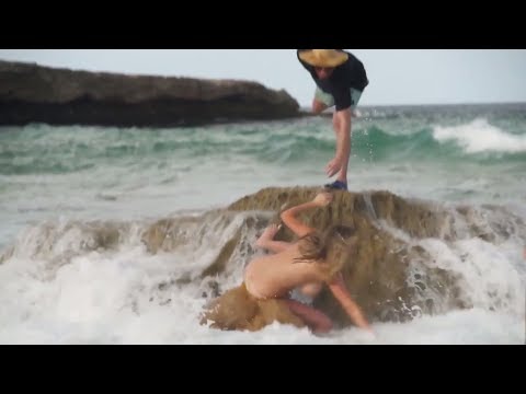 Kate Upton Falls Off A Rock In The Middle Of Shooting With A Hilarious Reaction