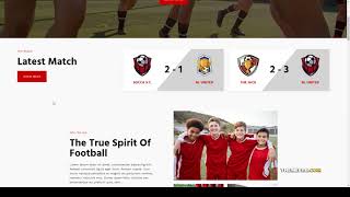 Socca  Football Team and Sports Club Elementor Template Kit league elementor Easy Create Website
