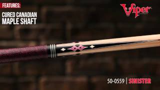 Viper Sinister Pool Cue: Tiger Maple, Adjustable 18–21 oz Weight screenshot 3