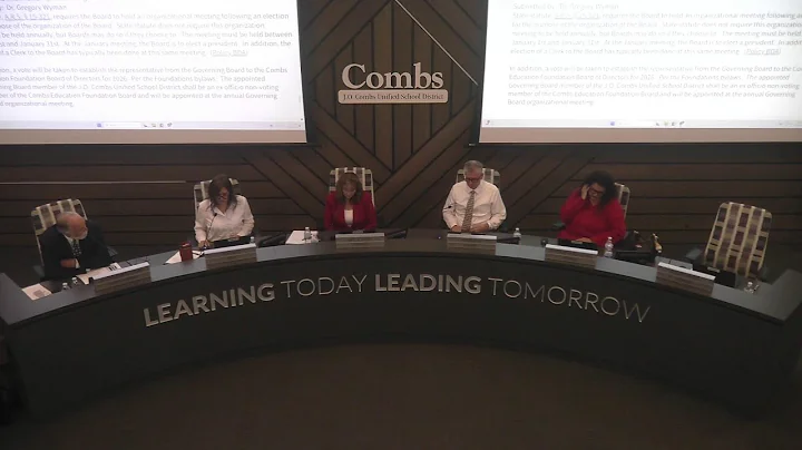 J.O. Combs Regular Board Meeting 12/10/2025