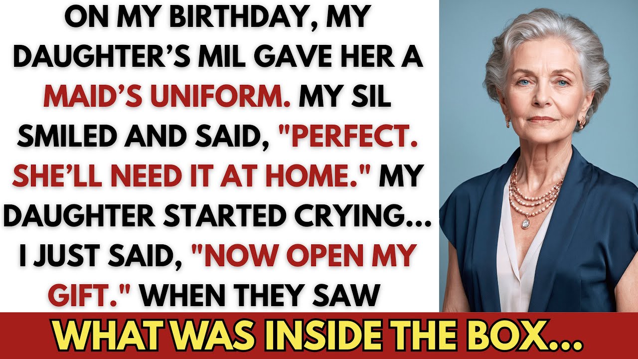 На день рождения свекровь моей дочери подарила ей форму горничной. Моя свекровь рассмеялась: «Иде...