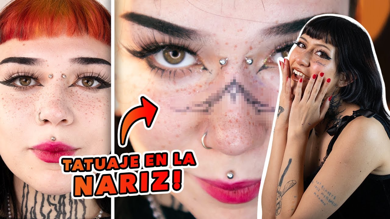 HACIENDO TATUAJES en la CARA: TATUAJE EN LA NARIZ 👃😲