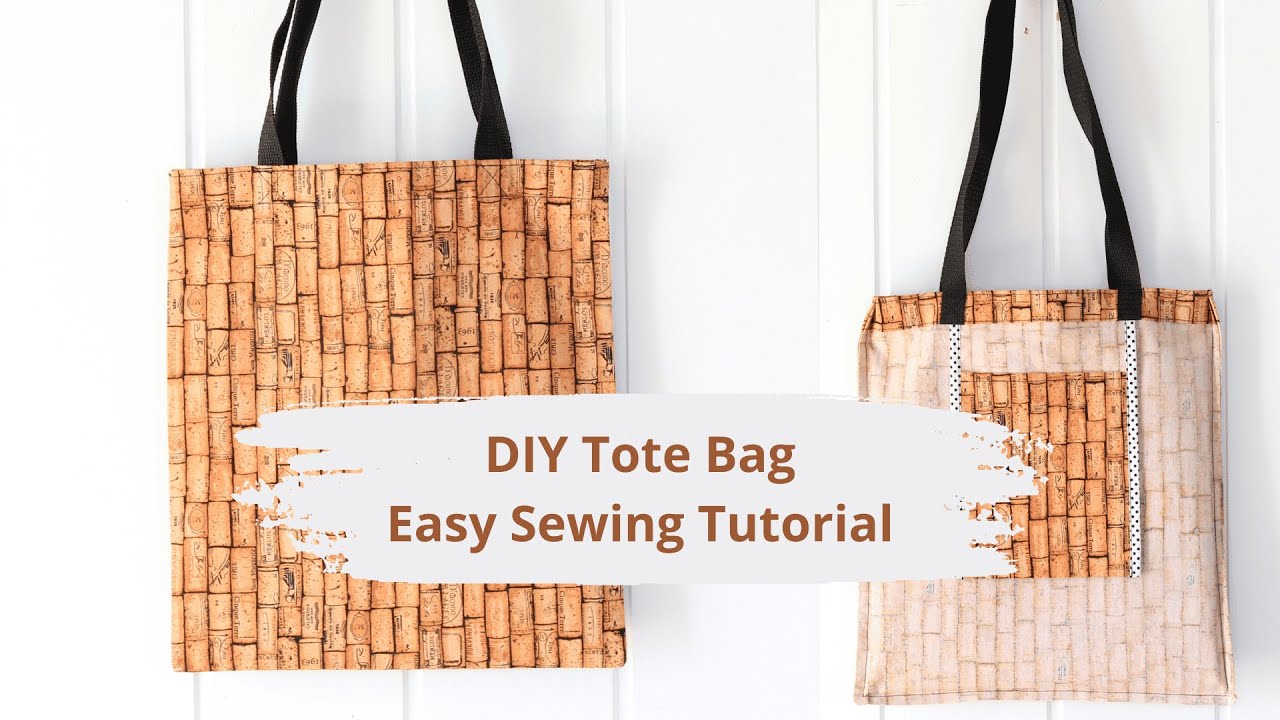DIY Tote Bag with inside pocket. Easy sewing tutorial for beginners ...