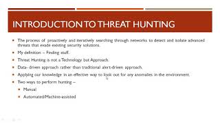 Introduction to Threat Hunting