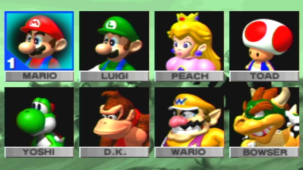 mario kart 64 characters