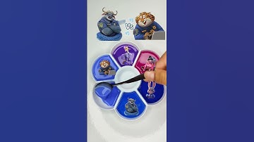 Mixing Paint Colors with Zootopia 2 Characters 🎨🦊 | Satisfying Color Mix #colormixingmagic #clay