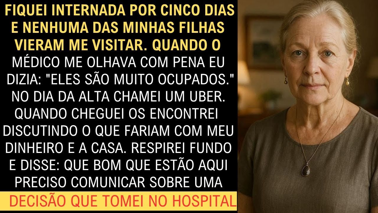 Fiquei internada por 5 dias… Minhas filhas não vieram me visitar! Mas no dia da minha alta…