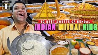 India's biggest MEGA FACTORY of Bengali Sweets | 12-Hours of Eating only Bengali Mithai in Kolkata!!