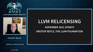 2021 LLVM Dev Mtg “Update on Relicensing”