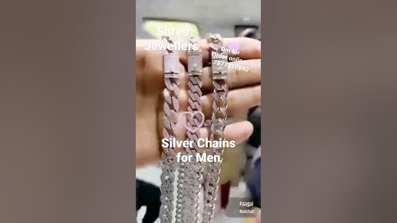 Sterling silver chains for men / hardik pandya silver chain trending 