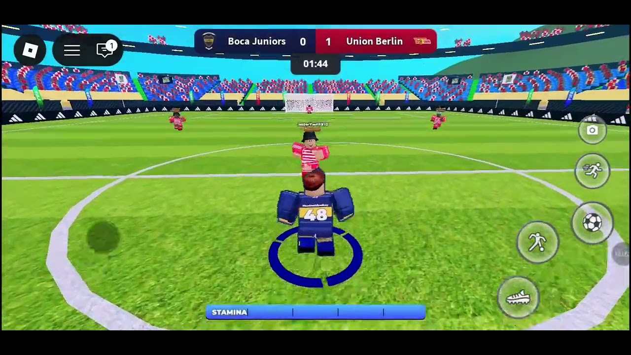 First  time  i play a football  game on roblox 