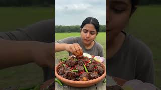 Real Spicy Mukbang: Bangladeshi Beef Kala Bhuna #mukbang #asmr #wildlife#shorts #foodshorts #food