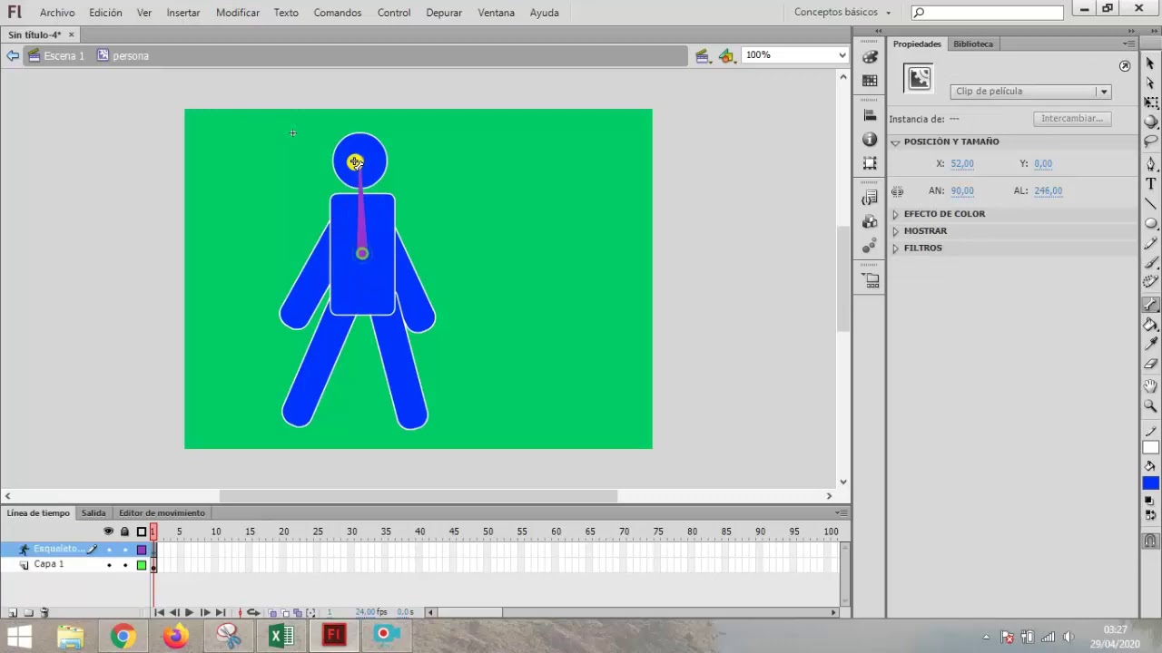Animación con Flash CS6 Herramienta HUESO YouTube