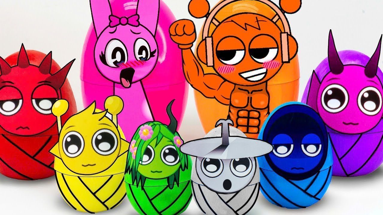 💖Поделки из бумаги💖 Incredibox COUPLE Love SPRUNKI Blind Box, Распаковка яйца ASMR | Кубики Sprun...