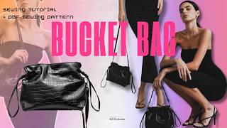 How to Sew a Bucket Bag (Beginner Friendly) | Drawstring Bag Tutorial   Pattern