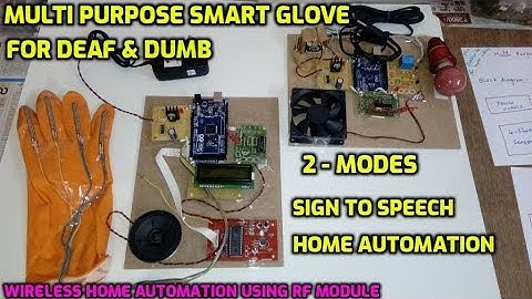 Multi Purpose Smart Glove for Deaf & Dumb (Home Automation using RF module - Flux sensor)