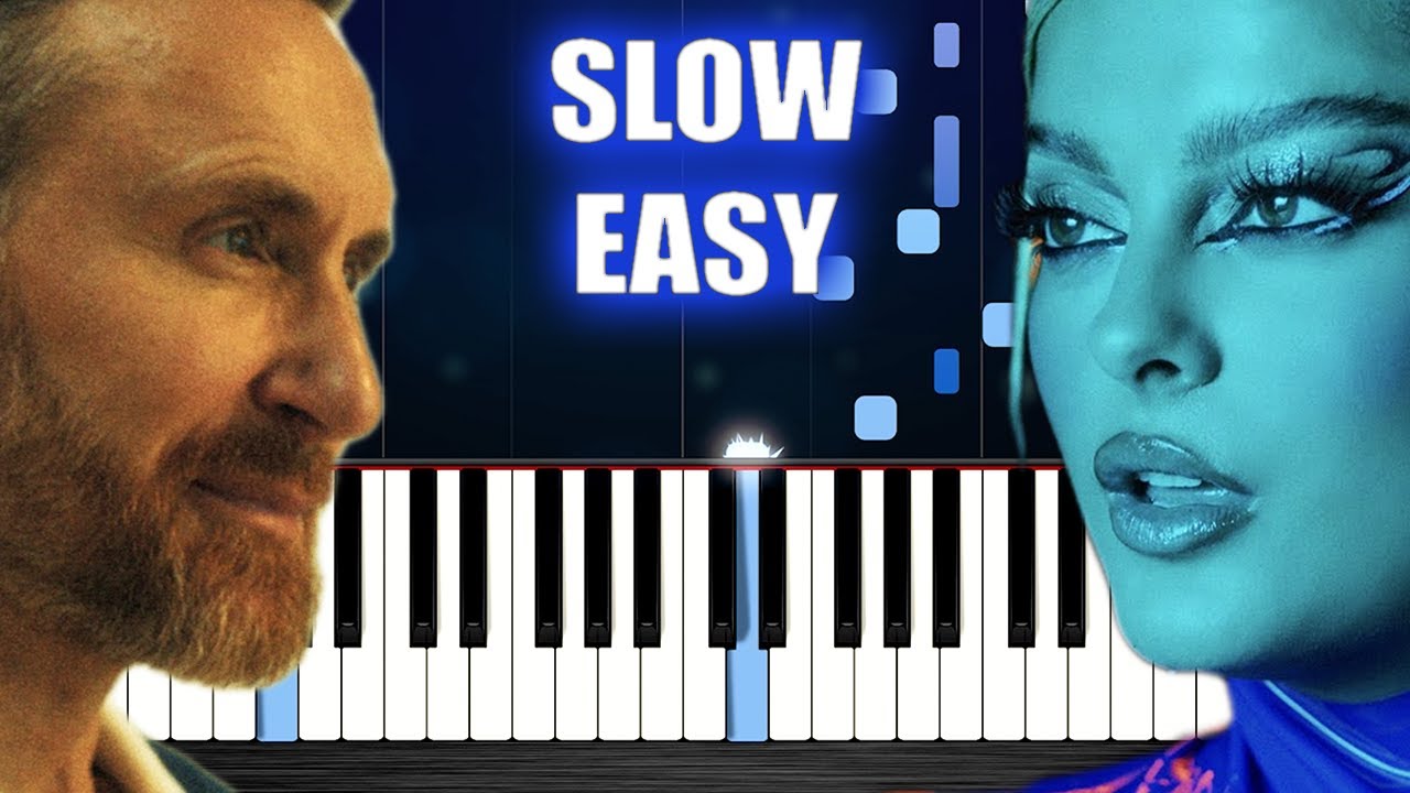 David Guetta & Bebe Rexha - I'm Good (Blue) - SLOW EASY Piano Tutorial