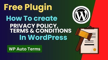 Free Plugin To Create Privacy Policy, Terms and Conditions Pages in WordPress | WP Auto Terms