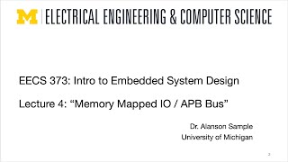 Celebrity EECS 373 - Fall 2025 - Lecture 4: “Memory Mapped IO / APB Bus” Net Worth