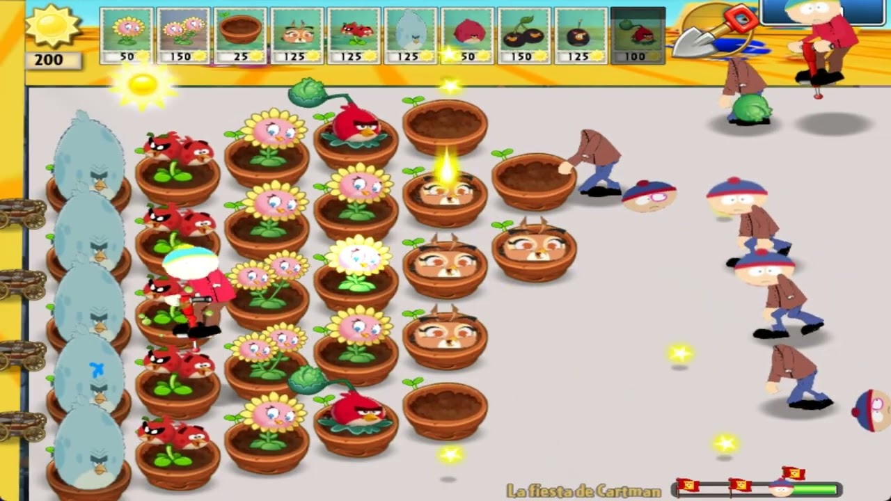 PVZ 2 PAK MOD Angry Birds vs Cartoons