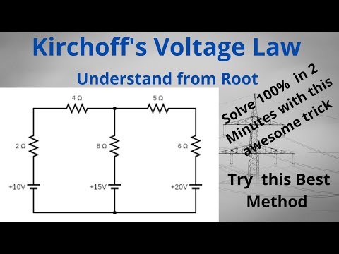 Kirchoff's Voltage Law (Mesh/Loop Analysis) Numerical Problem with Solution in English | Easiest Way