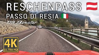 Driving Reschenpass - Pfunds to Schluderns - PORSCHE 718 Boxster | Austria/Italy [4K]