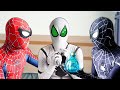 TEAM SPIDER-MAN vs BAD GUY TEAM | WHITE HERO is NOT GOOD , SAVE HIM ! ( Live Action )