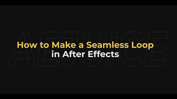 How to Make a Seamless Loop in After Effects – AEJuice Tutorials