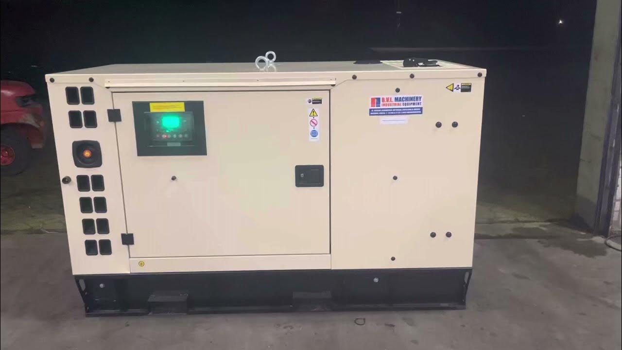 Starting up AKSA Perkins 1103A33TG1 50 kVA generator aggregaat YouTube