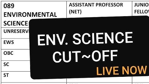 ENVIRONMENTAL SCIENCE CUTOFF || UGC NET 2023 EXAM || MOST EXPECTED CUTOFF || #UGCNET #CUTOFF