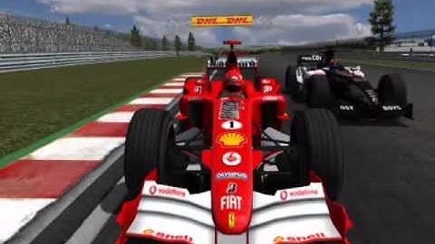 f1 rfactor 2005 crashes and overtakes part 4