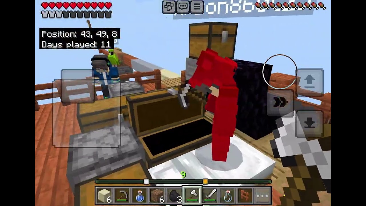 One block Minecraft wit friend 