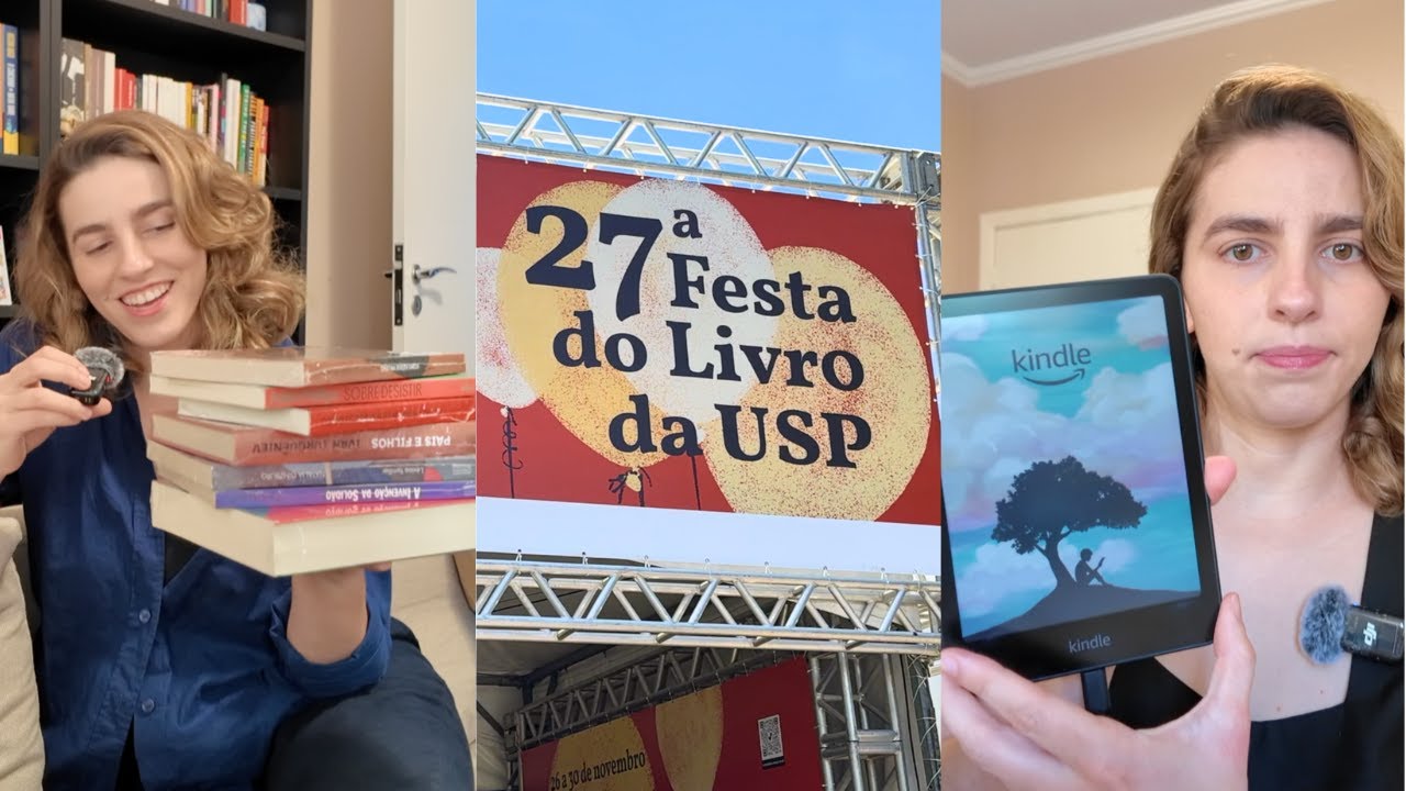 Kindle novo + festa do livro da USP! // Comparação entre modelos de kindles, livros novos e mais ✨