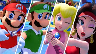 Mario Tennis Aces - All Character Entrances (DLC Included)