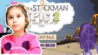 DRAW a Stickman: With EPIC 2 our lines came alive and we played Level 2 | Fun Mobile Games screenshot 4