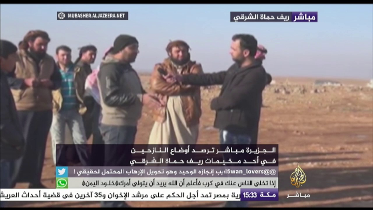 معاناة النازحين في أحد مخيمات ريف حماة الشرقي
