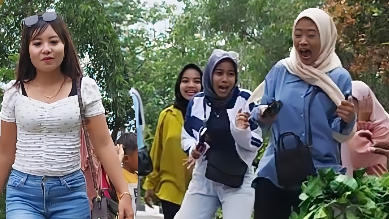 BUSHMAN PRANK : THEY SCREAMED AND RAN FAST || Bushman Prank Indonesia Reaction 2025, Funny Prank