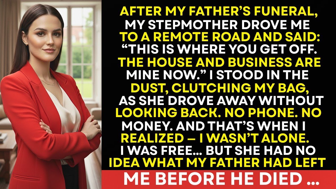 After my father’s funeral, my stepmother drove me to a remote road and said, “This …