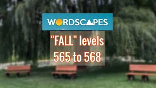 Wordscapes "FALL" levels 565 to 568 gameplay | Answers | Solutions Profile