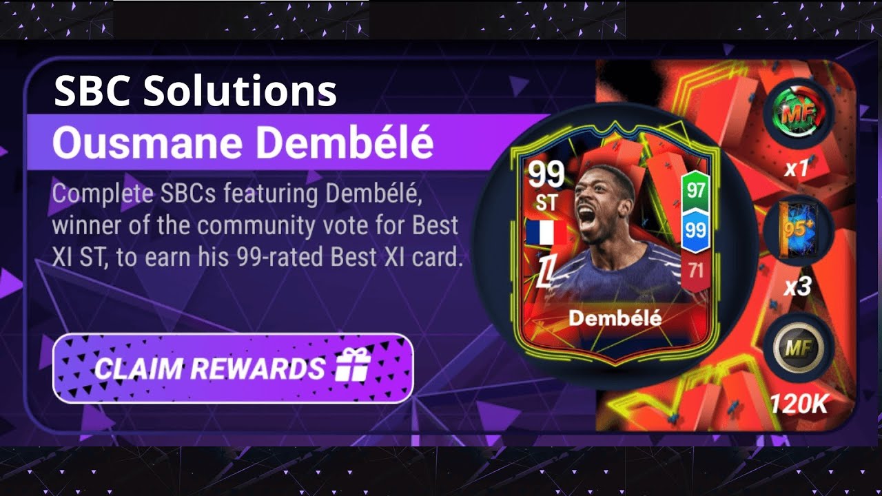 Ousmane Dembélé SBC Solution - Madfut25