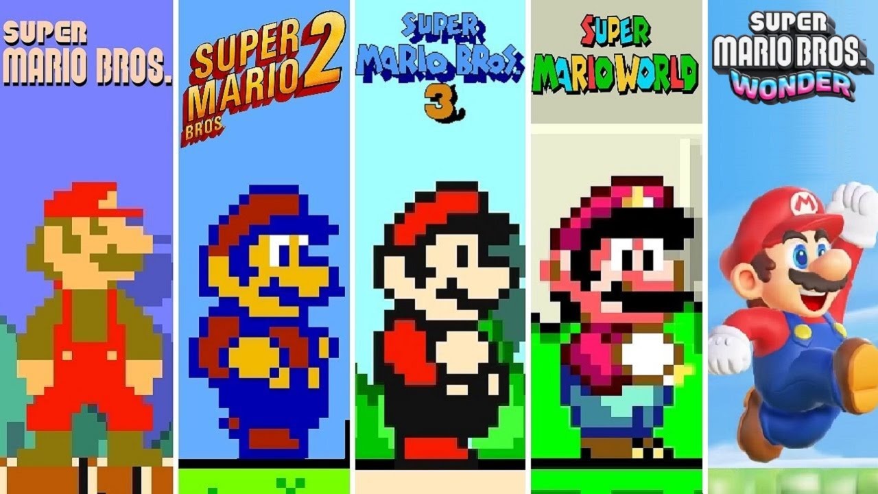 Evolution of Super Mario Bros. Games [1985-2023] 