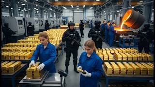 Inside a Modern Gold Refinery: From Raw Ore to Pure 24K Gold Bars (Full Process)