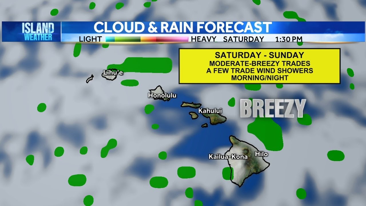 Weekend Island Weather | Moderate to breezy trade winds - YouTube