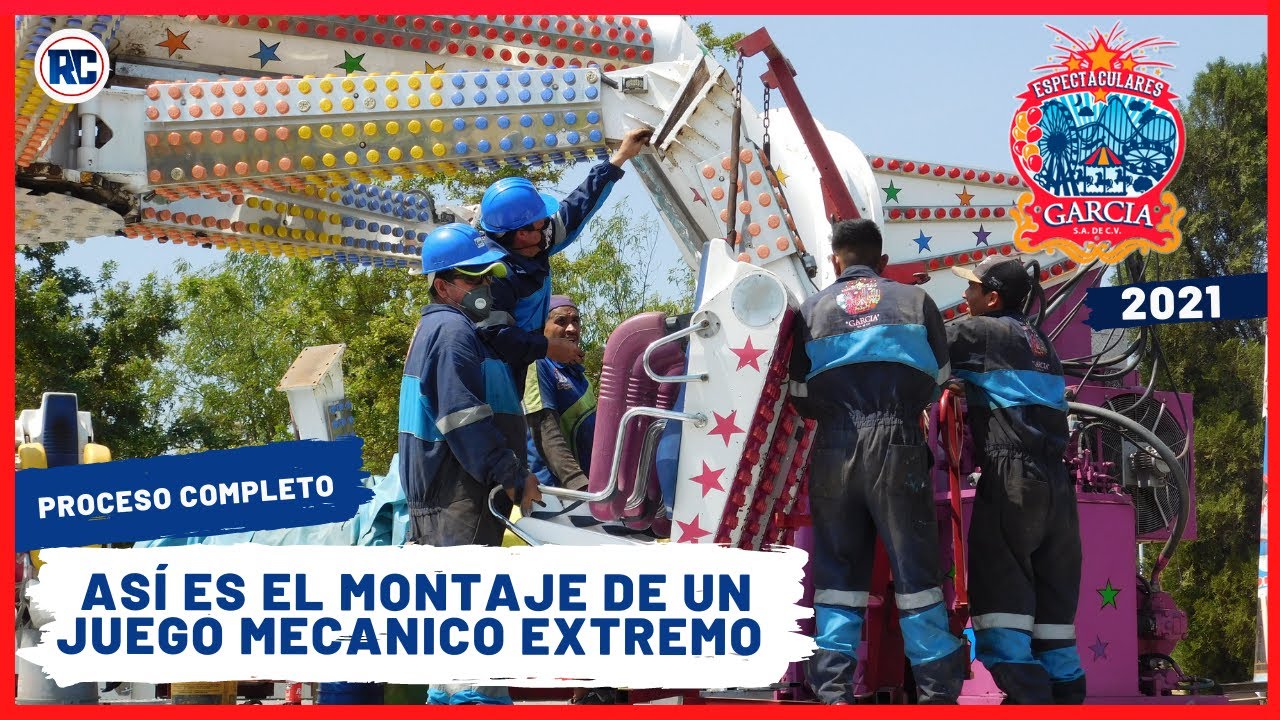 ASÍ INSTALAN UN JUEGO MECÁNICO EXTREMO en una feria móvil en la CDMX | ESPECTACULARES GARCÍA
