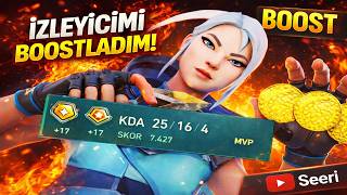 VALORANT'TA HİLEYLE İZLEYİCİMİ BOOSTLADIM (karşı takım fıttırdı)#valorant
