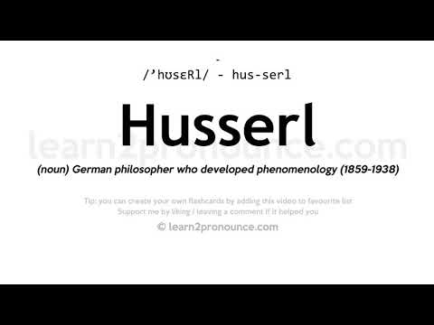 Pronunciation of Husserl | Definition of Husserl
