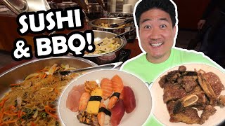 All You Can Eat SUSHI and BBQ at the BEST ASIAN BUFFET in HONOLULU!