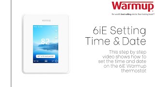 Set the Time and Date on the 6iE Smart Thermostat