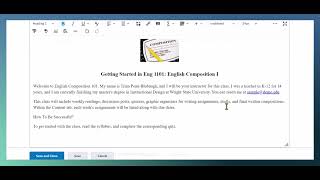 HTML Editor in D2L
