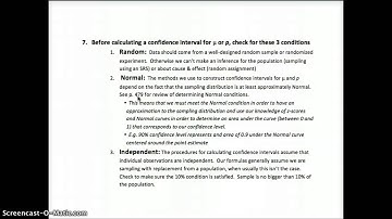 AP Stats 8.1/8.2 Video: Confidence Intervals for Proportions